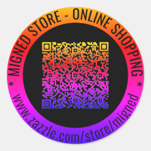 Your QR Code and Custom Text Sticker Gift