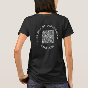 Your QR Code and Custom Text T-Shirt Template