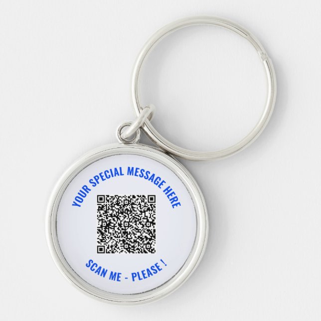 Your QR Code and Message Surprise Gift Keychain (Front)