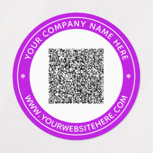Your QR code and Text Personalised Colours Labels
