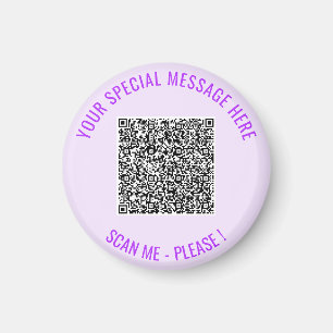 Your QR Code and Text Personalised Magnet Template
