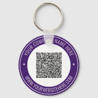 Your QR Code and Text Promotilnal Company Keychain