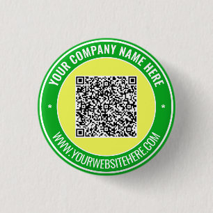 Your QR Code and Text Promotional Button Template
