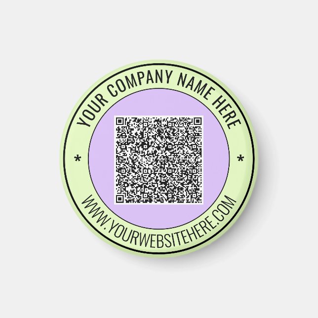 Your QR Code and Text Promotional Magnet Template (Front)