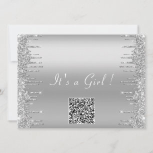 Your QR Code Baby Girl Shower Invitation Template