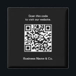 Your QR code Black White Promotional Business Magnet<br><div class="desc">Customise this Black and White QR Code Promotional Business Magnet to create a unique and memorable promotional item for your business. The magnet features a sleek black and white design, making it visually appealing and modern. You can personalise the magnet with your own QR code, which can be scanned by...</div>