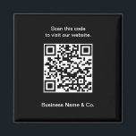 Your QR code Black White Promotional Business Magnet<br><div class="desc">Customise this Black and White QR Code Promotional Business Magnet to create a unique and memorable promotional item for your business. The magnet features a sleek black and white design, making it visually appealing and modern. You can personalise the magnet with your own QR code, which can be scanned by...</div>