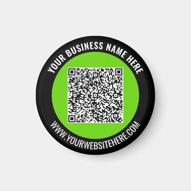 Your QR Code Branded Promotional Magnet Example (Front)