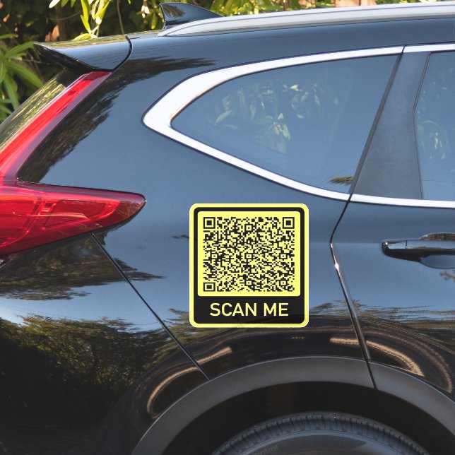 Your QR Code Bumper Sticker Template Custom Colour (Car Side)