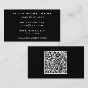 Your QR Code Business Card Choose Colours and Font