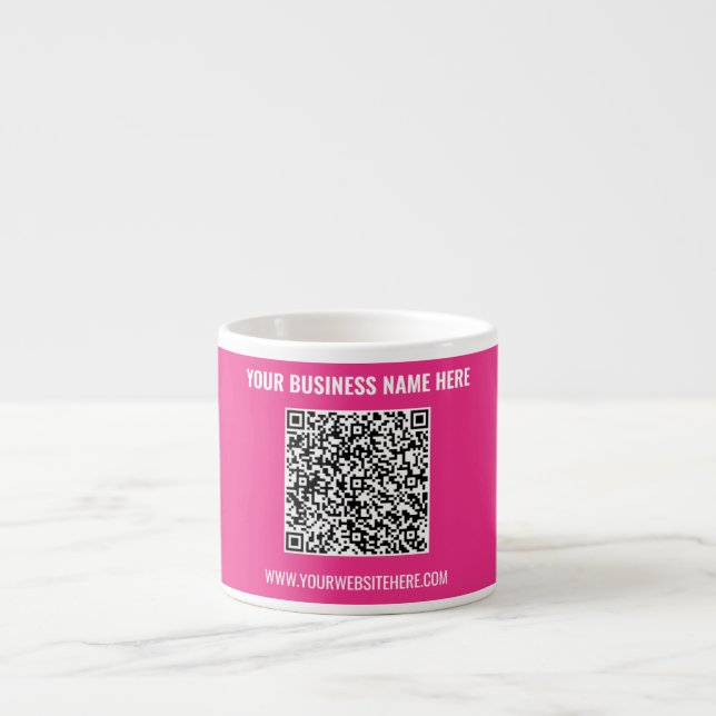 Your QR Code Business Mug Custom Text and Colours (Front)