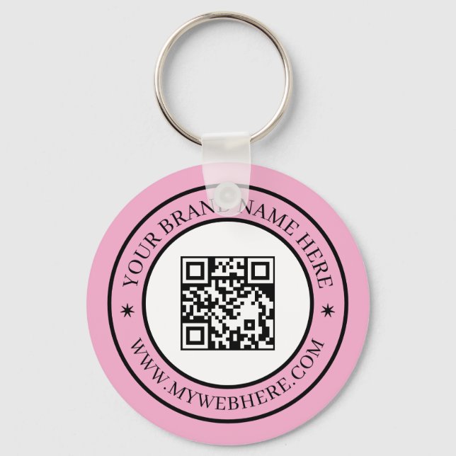 Your QR Code Business Promo Keychains (Front)