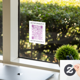 Your QR Code Business Promotional Marketing Window Cling
