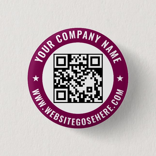 Your QR Code Business Promotional Template Design 3 Cm Round Badge (Front)