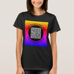 Your QR Code Business T-Shirt Example Custom Text