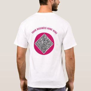 Your QR Code Business T-Shirt Example Custom Text