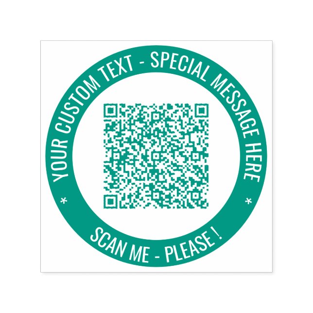 Your QR Code Colour Round Stamp Example (Design)