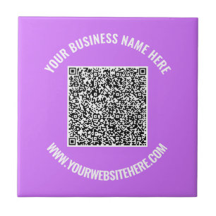 Your QR Code Colours Text Professional Ceramic Til Tile