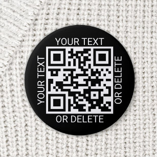 Your QR Code Company Website Modern Promotional 6 Cm Round Badge