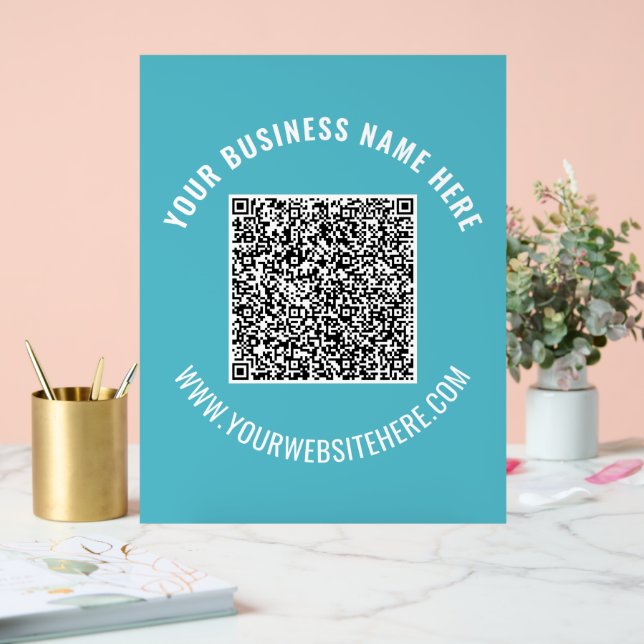 Your QR Code Custom Text Acrylic Sign Choose Colou (Wedding)