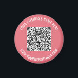 Your QR Code Custom Text and Colors Magnet Gift<br><div class="desc">Custom Colors and Font - Magnet with Your QR Code and Custom Text Professional Personalized Business Name Website Promotional Company Magnets / Gift - Add Your QR Code - Image or Logo / Name - Company / Website or E-mail or Phone - Contact Information / Address - Resize and Move...</div>