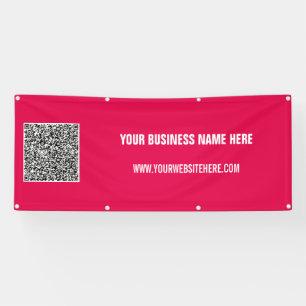 Your QR Code Custom Text and Colour Banner