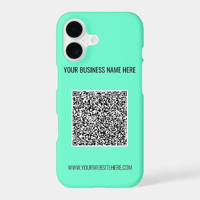 Your QR Code Custom Text and Colour iPhone Case (Back)