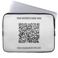Your QR Code Custom Text and Colour Laptop Sleeve