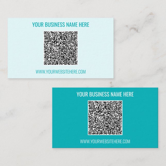 Your QR Code Custom Text and Colours Business Card (Front/Back)