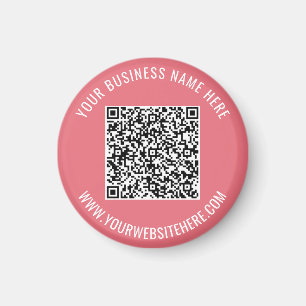 Your QR Code Custom Text and Colours Magnet Gift