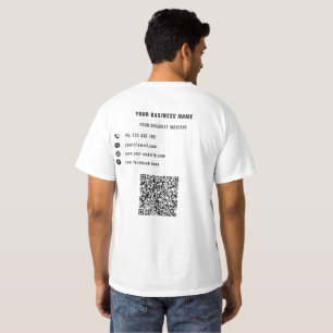 Your QR Code Custom Text and Logo Business T-Shirt