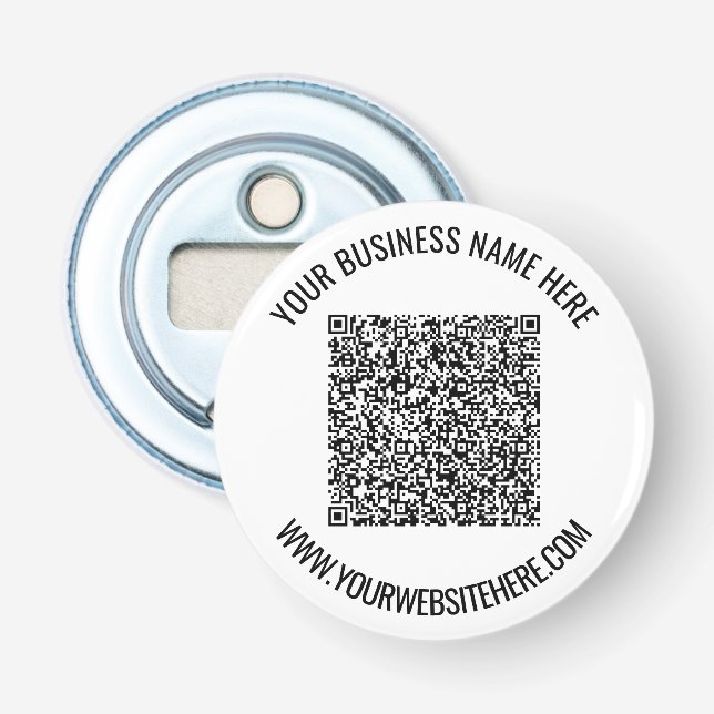 Your QR Code Custom Text Bottle Opener Template (Front)