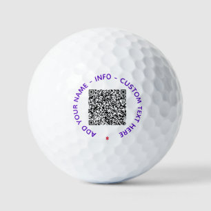 Your QR Code Custom Text Branded Golf Balls Stamps
