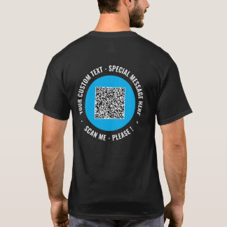 Your QR Code Custom Text Branded T-Shirt Example