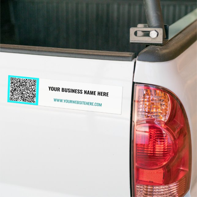 Your QR Code Custom Text Bumper Sticker Template (On Truck)
