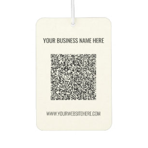 Your QR Code Custom Text Business Air Freshener