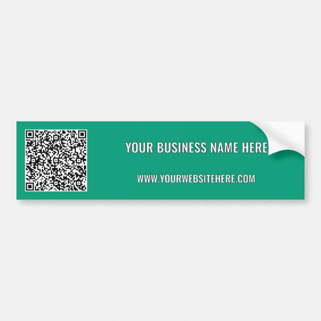 Your QR Code Custom Text Business Bumper Sticker (Front)