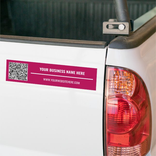 Your QR Code Custom Text Business Bumper Sticker (On Truck)