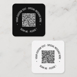 Your QR Code Custom Text Business Cards Template