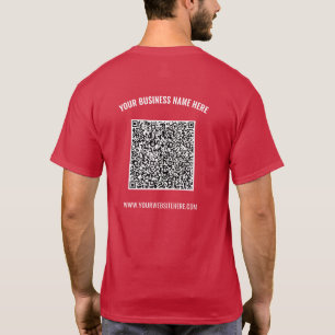 Your QR Code Custom Text Business T-Shirt Example