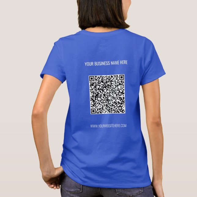 Your QR Code Custom Text Business T-Shirt Template (Back)