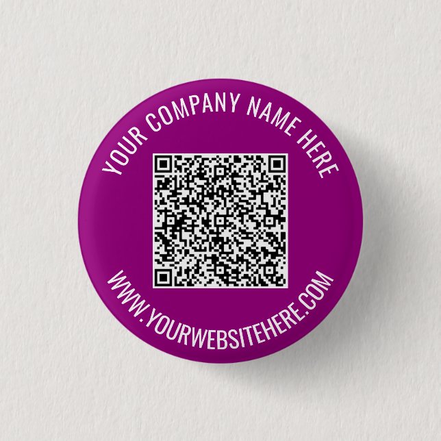 Your QR Code Custom Text Button Choose Colour (Front)