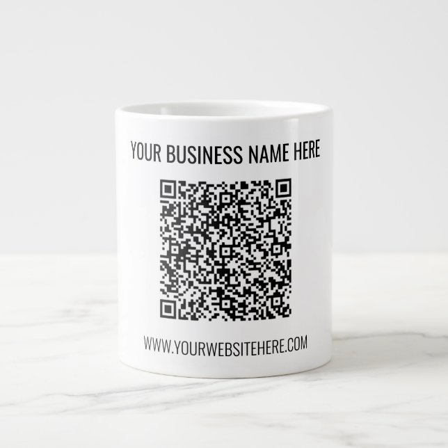 Your QR Code Custom Text Coffee Mug Choose Colours (Front)