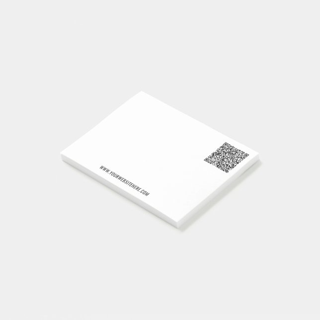 Your QR Code Custom Text Company Post it Notes (Angled)