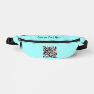 Your QR Code Custom Text Fanny Pack Choose Colours