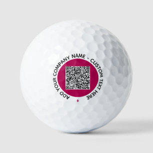 Your QR Code Custom Text Golf Balls Choose Colours