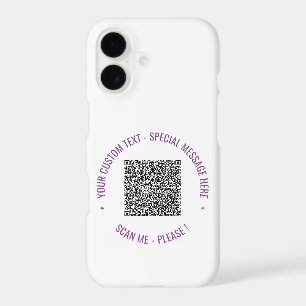 Your QR Code Custom Text iPhone Case Example