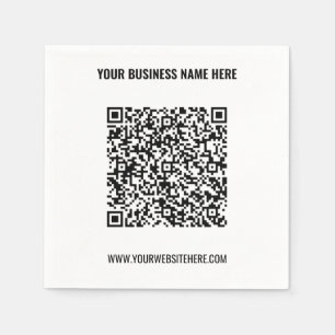 Your QR Code Custom Text Napkins Choose Colours