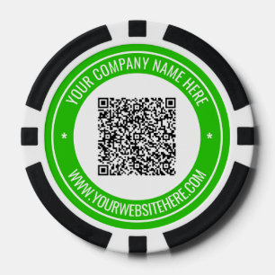 Your QR Code Custom Text Poker Chips Choose Colour