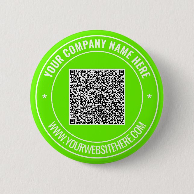 Your QR Code Custom Text Promotional Button Gift (Front)